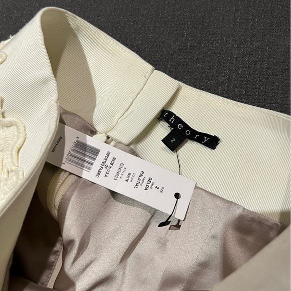 NWT Women’s Theory Cream Heavy Lace Skirt 2 - Picture 4 of 4